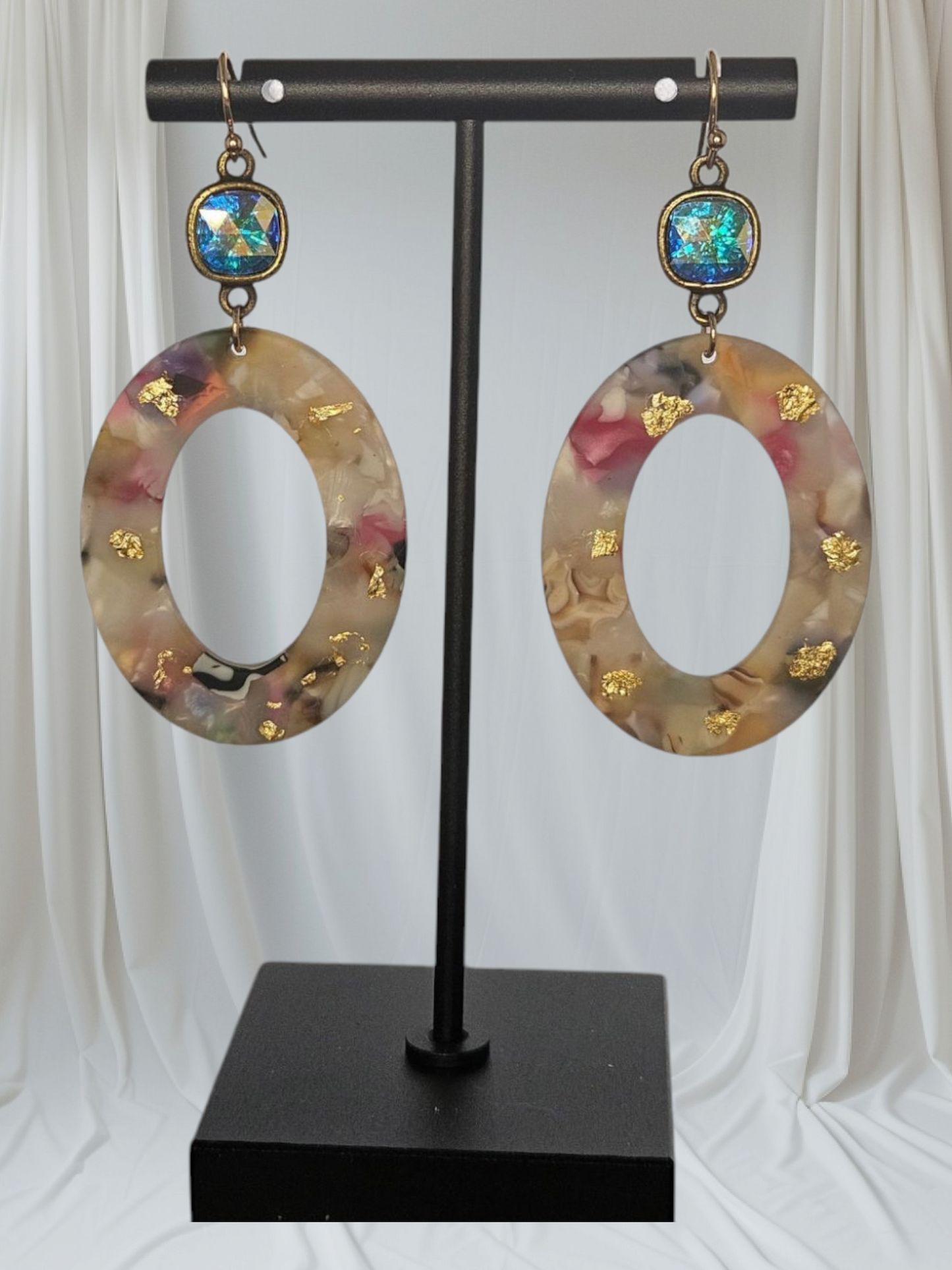 Aurora Elegance Multi-Colored Earrings With Austrian Crystal
