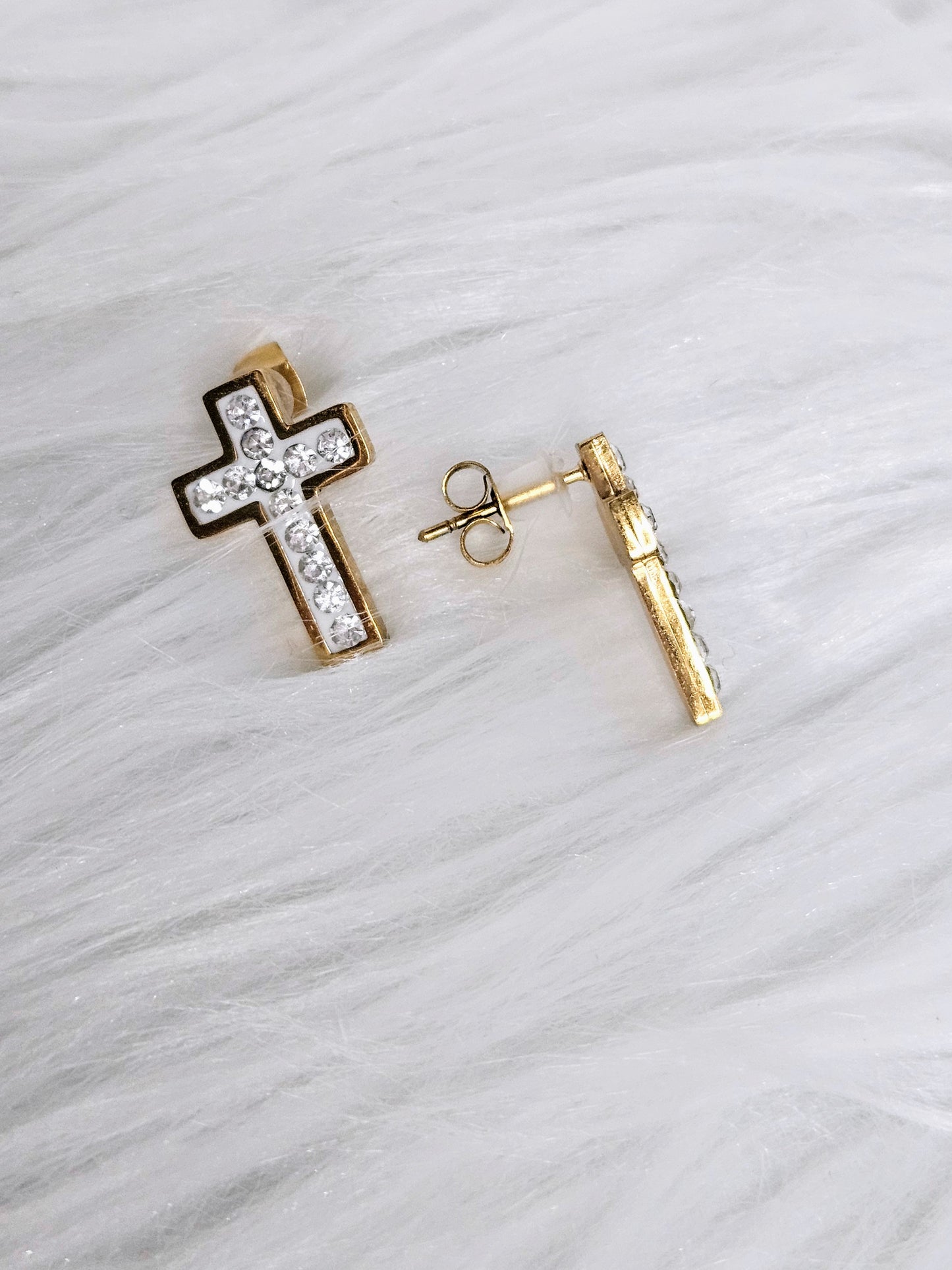 Celestial Grace Cross Earrings