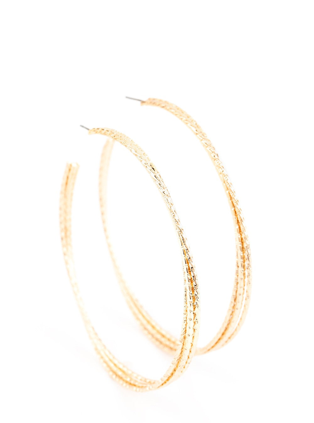 Watch And Learn Gold Hoop Earrings