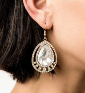 All Rise For Her Majesty Gold Earrings