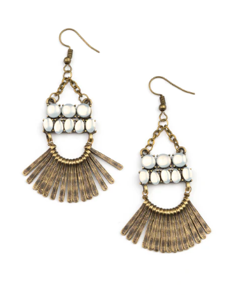 A FLARE For Fierceness Brass Earrings