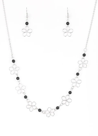 Always Abloom Black Necklace