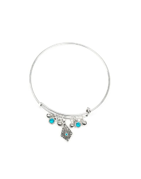 Treasure Charms Blue Bangle Bracelet
