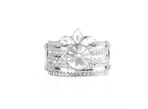 Top Dollar Bling White Ring