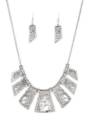 Vintage Vineyard Silver Necklace