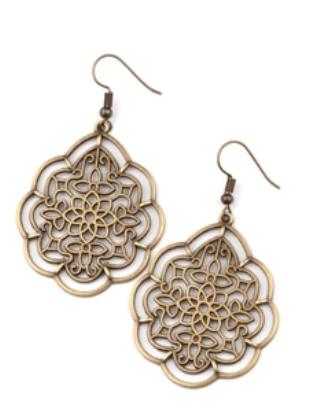 Tour de Taj Mahal Brass Earrings