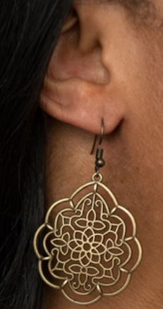 Tour de Taj Mahal Brass Earrings