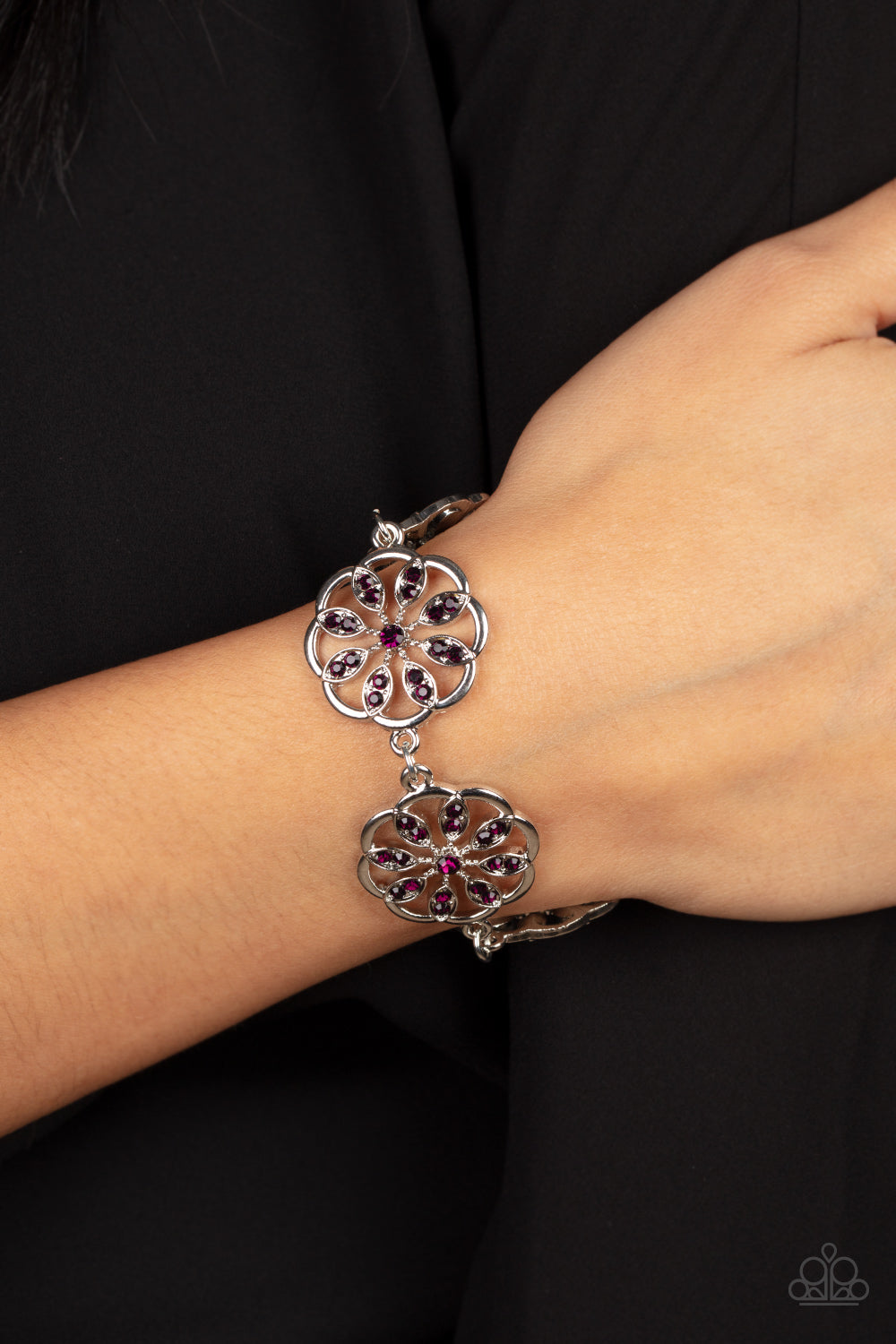 Blooming Bling Purple Bracelet