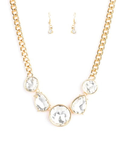 All The World's My Stage Gold Necklace