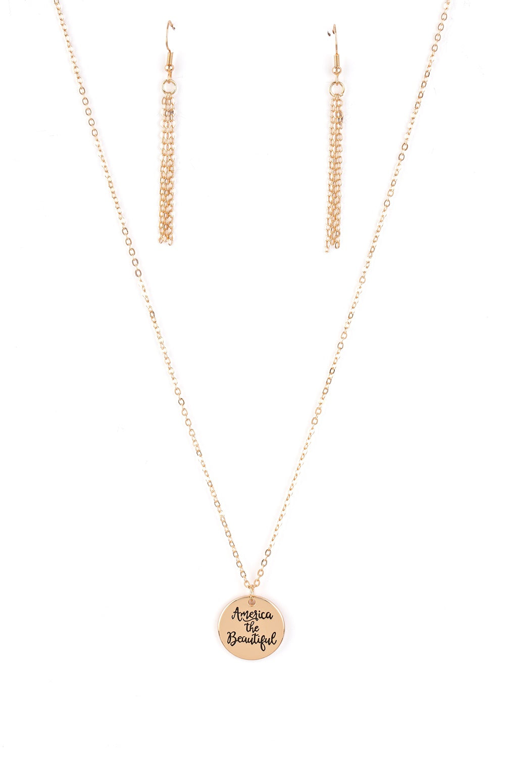 America The Beautiful Gold Necklace