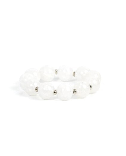 Arctic Affluence White Stretch Bracelet