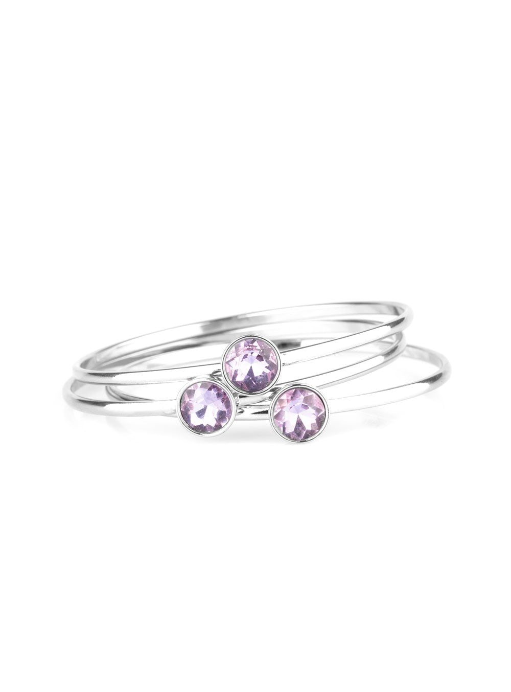 Be All You Can BEDAZZLE Purple Bangle Bracelet