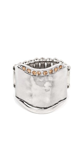 Brilliantly Bordered Brown Ring