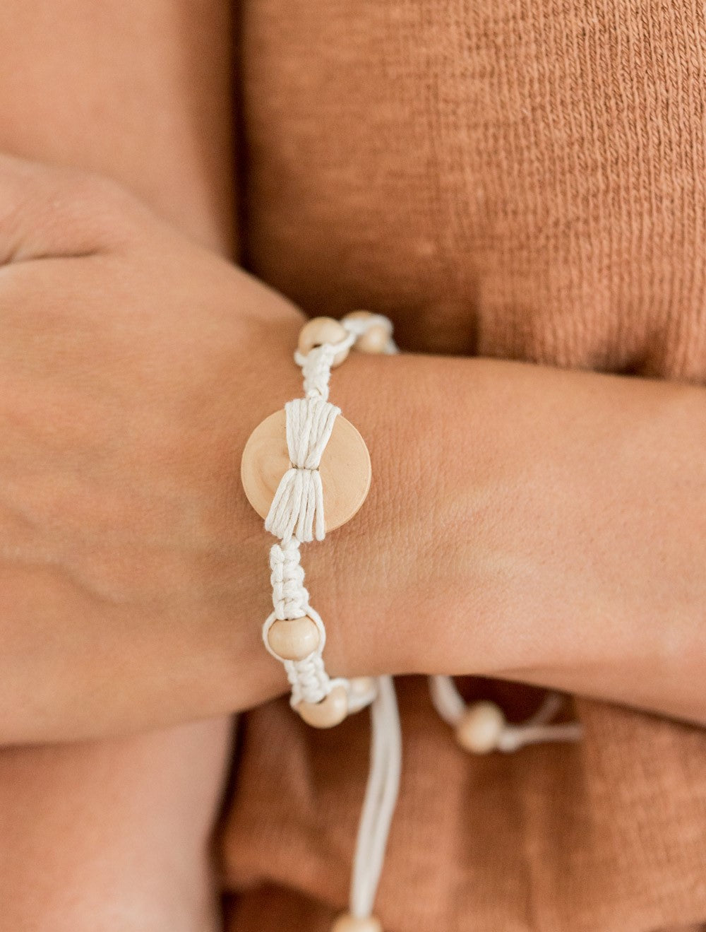 The Road KNOT Taken White Pull-Tie Bracelet