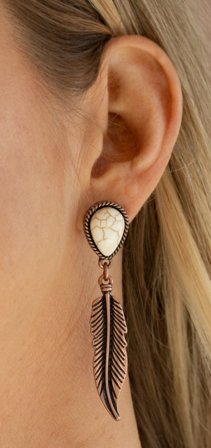 Totally Tran-QUILL Copper Post Earrings