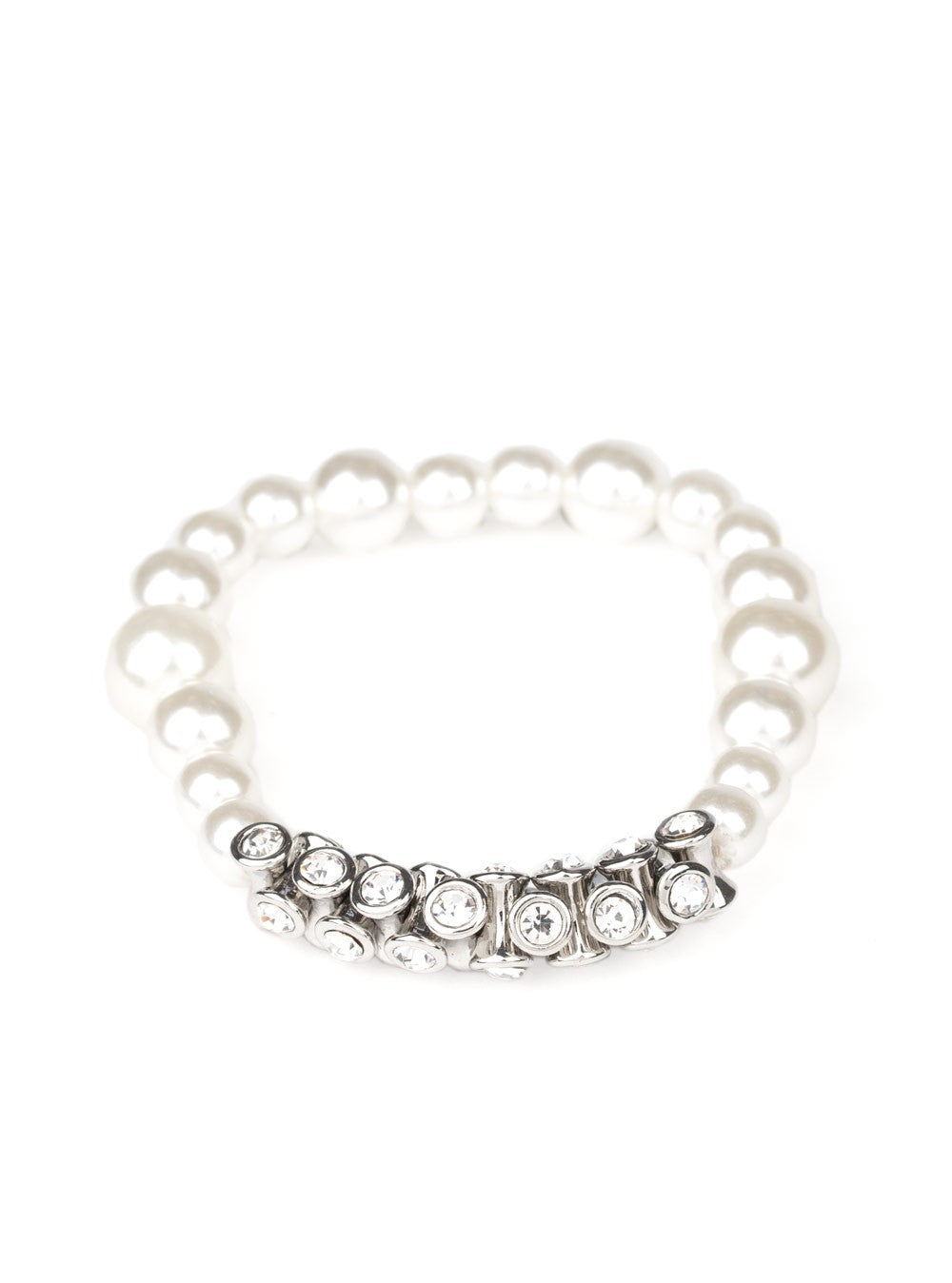 Traffic-Stopping Sparkle White Stretch Bracelet