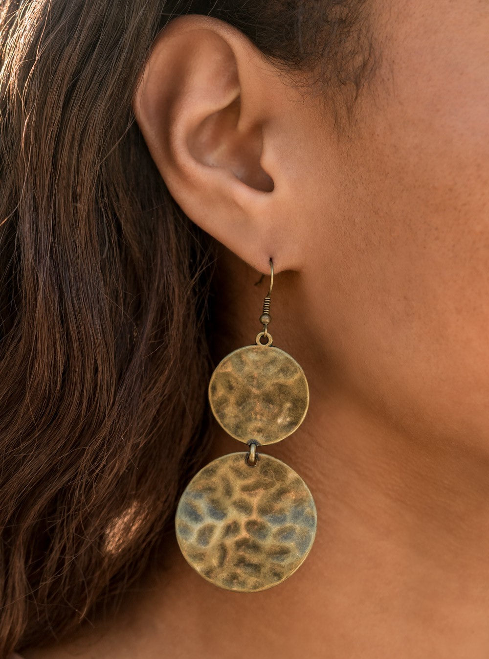 HARDWARE-Headed Brass Earrings