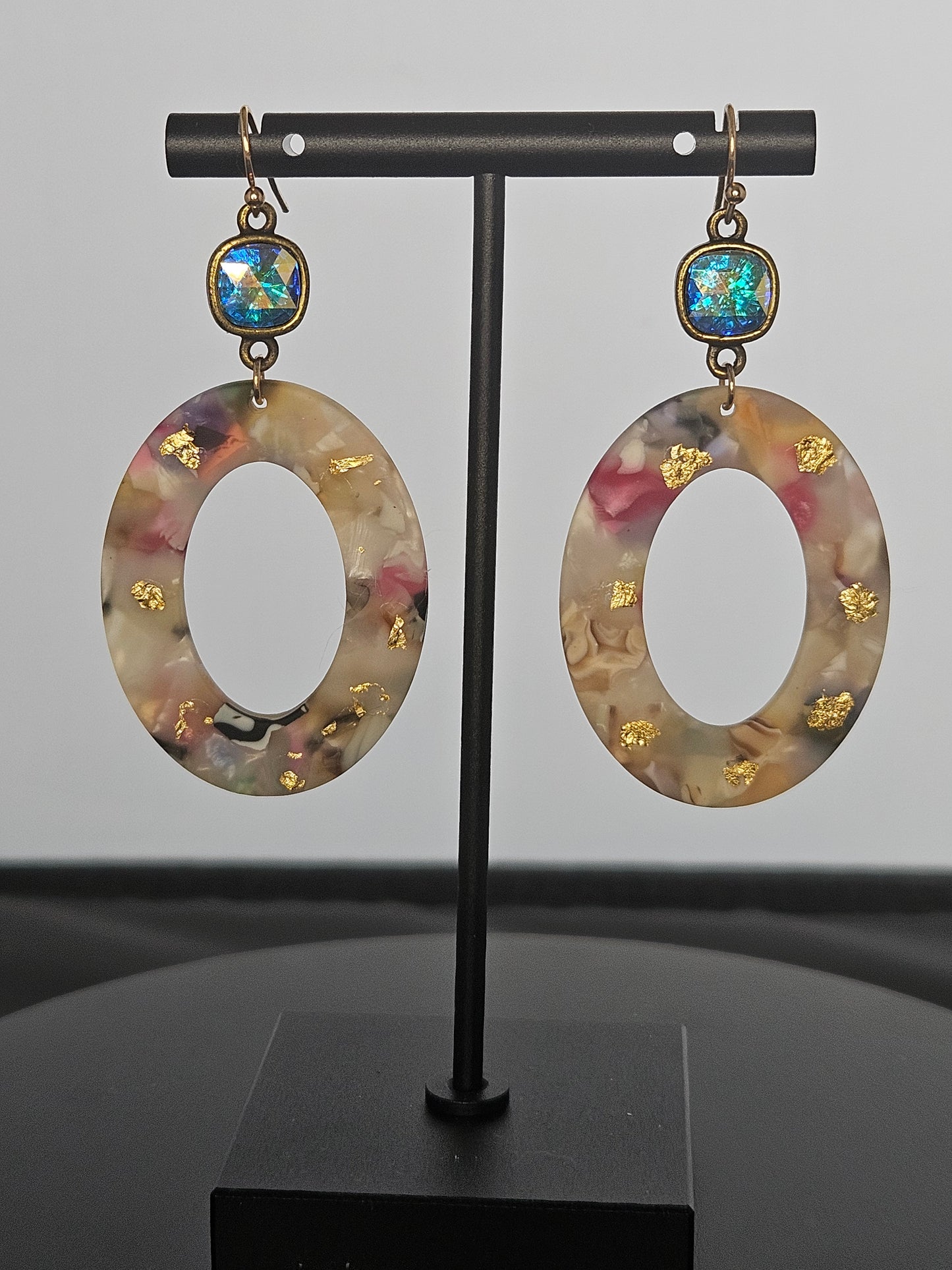 Aurora Elegance Multi-Colored Earrings With Austrian Crystal