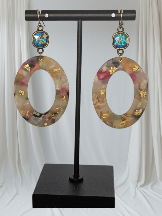 Aurora Elegance Multi-Colored Earrings With Austrian Crystal