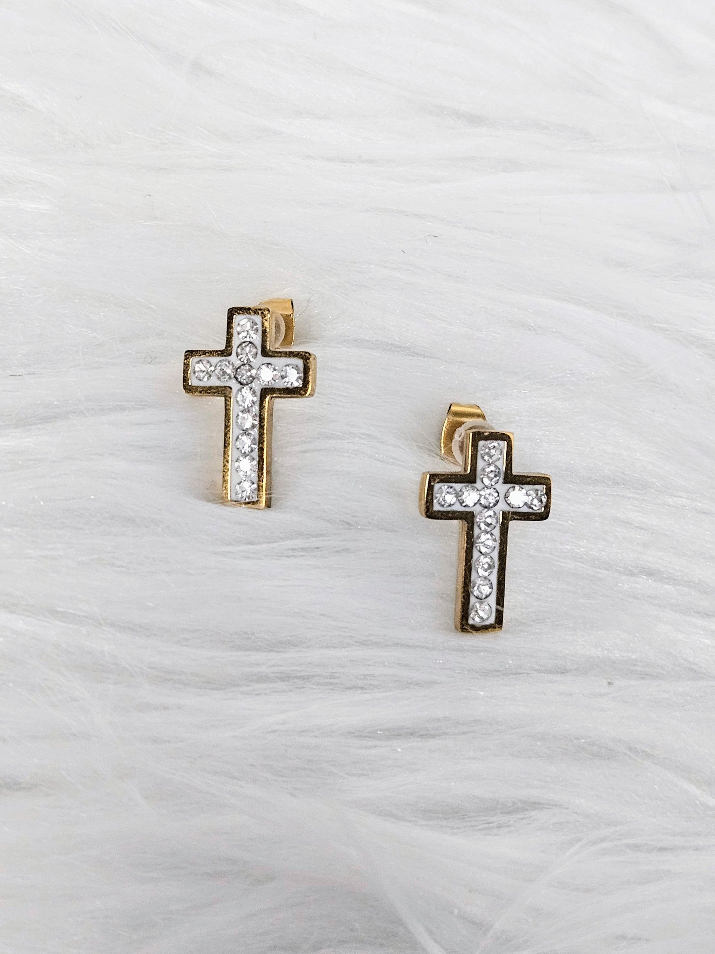 Celestial Grace Cross Earrings