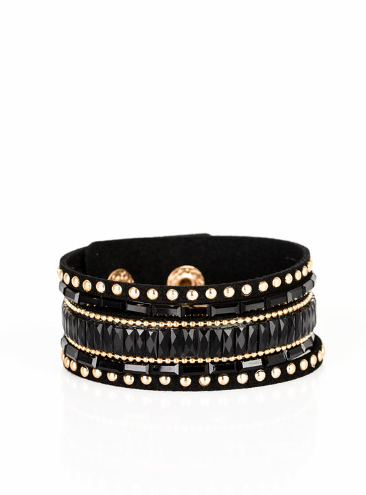 Rock Star Rocker Gold Wrap Bracelet