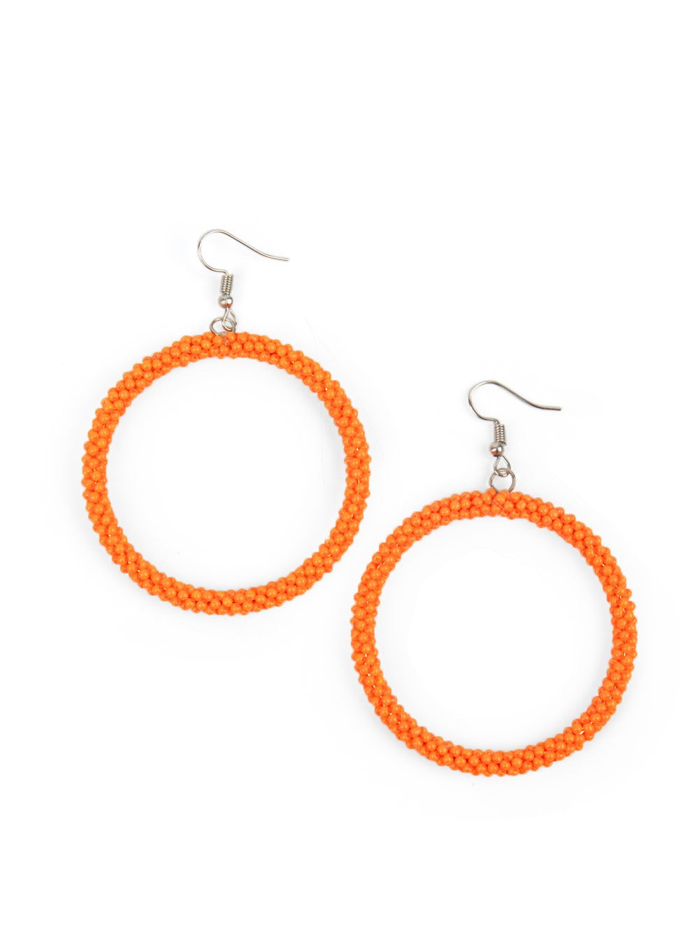 Beauty And The BEACH Orange Hoop Earrings