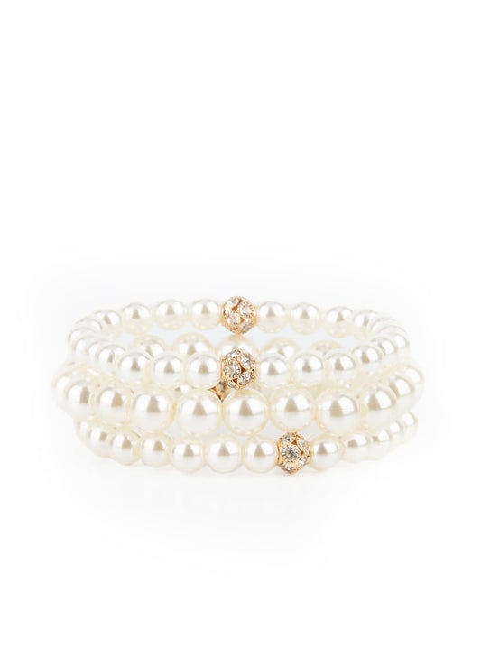 Here Comes The Heiress Gold Stretch Bracelet