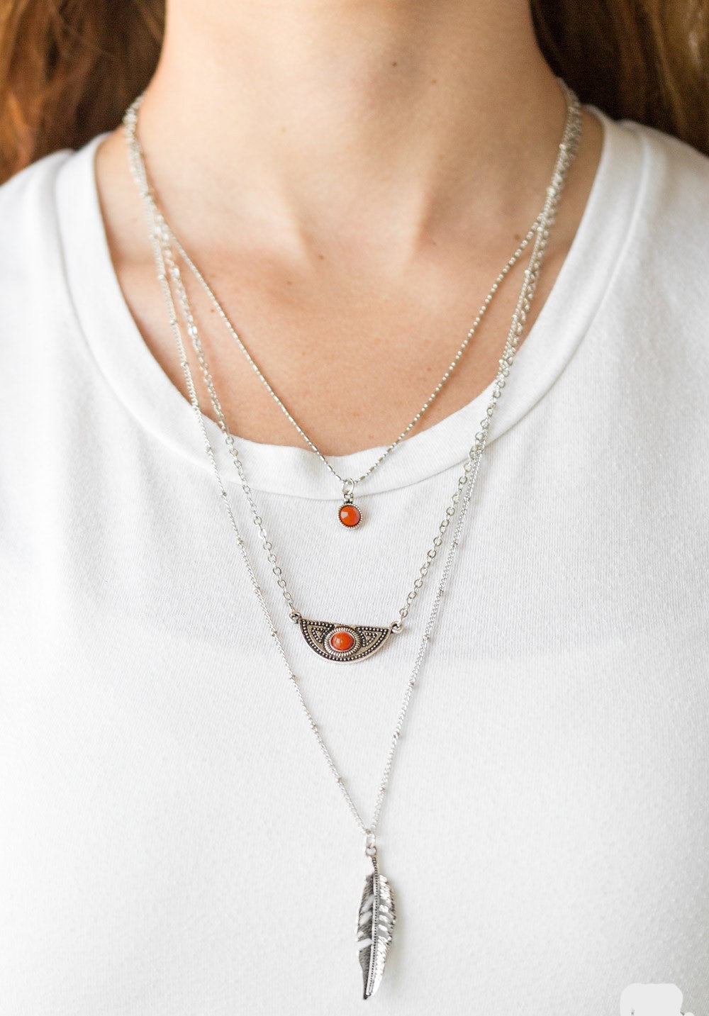 Sahara Sparrow Orange Necklace