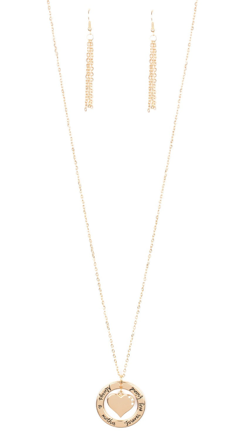 Always A Mother, Forever A Friend Gold Necklace