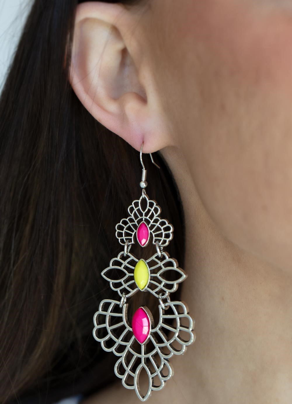 Flamboyant Frills Multi-Colored Earrings