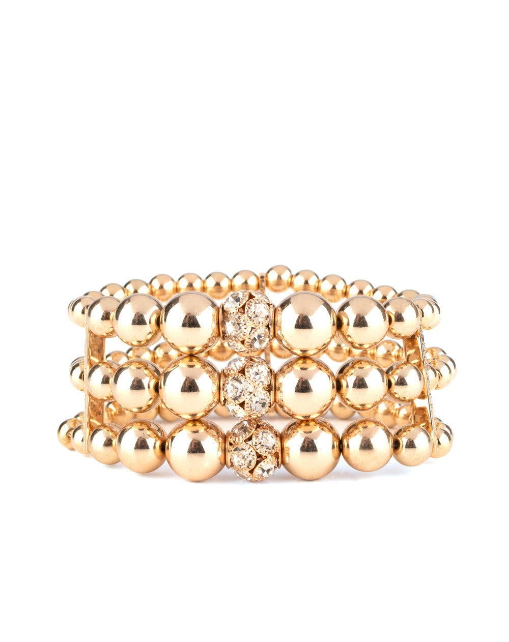 Icing On The Top Gold Stretch Bracelet