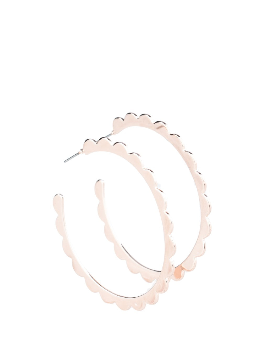 Radiant Ridges Rose Gold Hoop Earrings