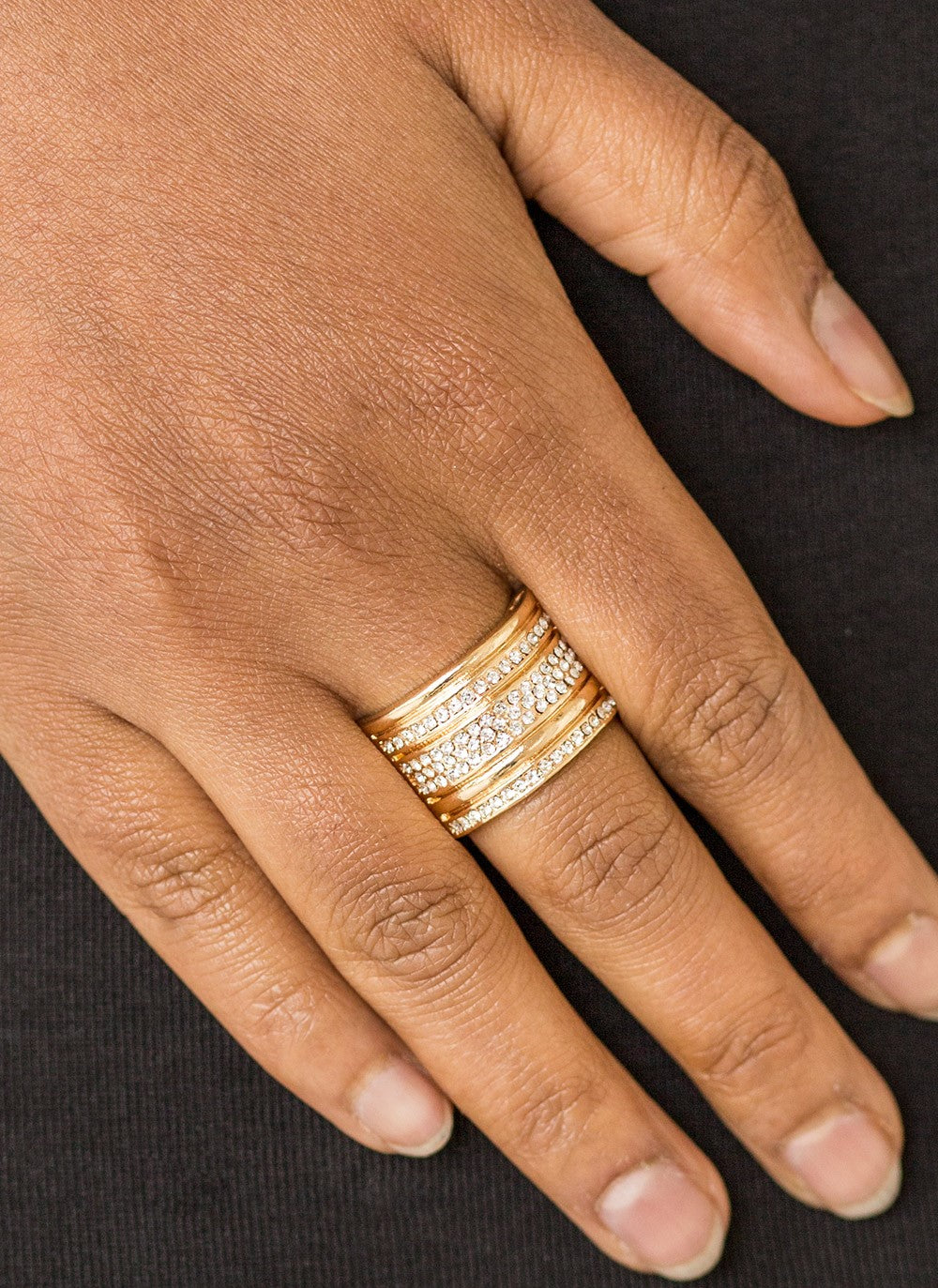 Top Dollar Drama Gold Ring
