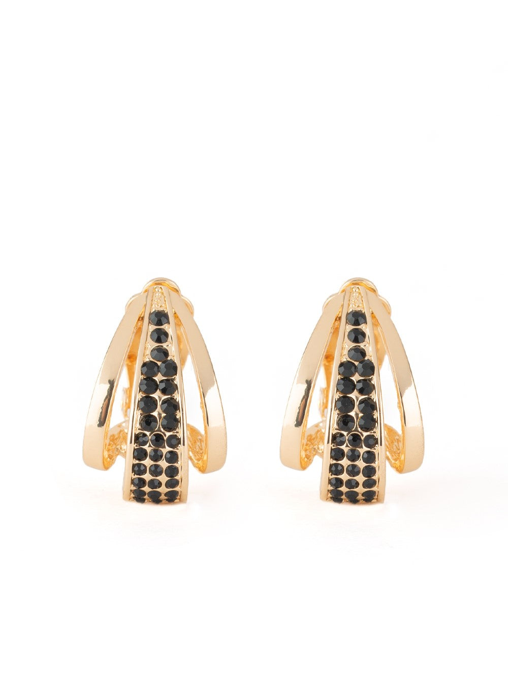 Bank Night Gold Clip-On Earrings