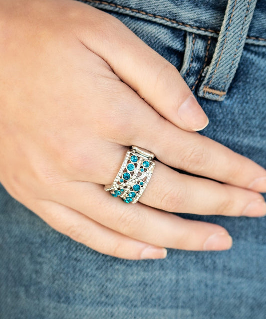 Elegant Effervescence Blue Ring