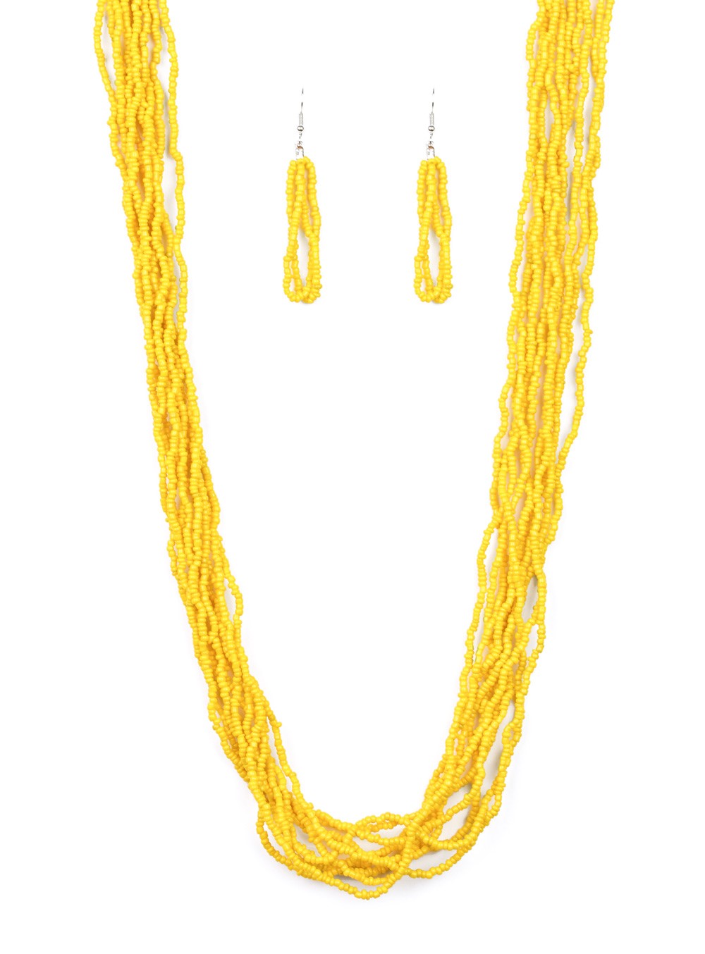 Congo Colada Yellow Seed Bead Necklace