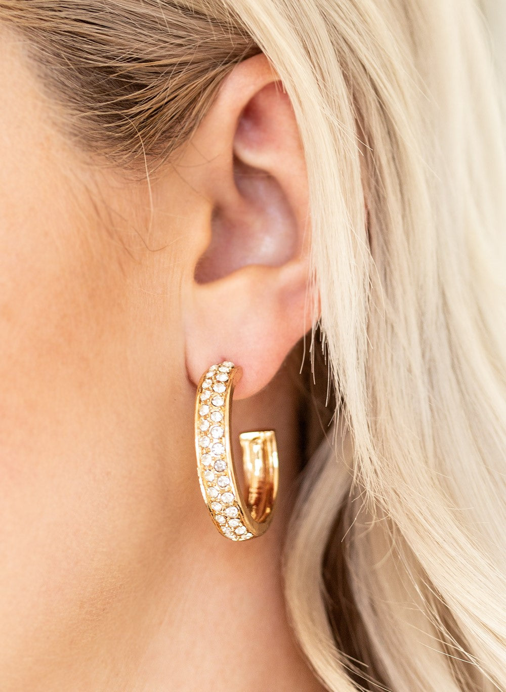 Cash Flow Gold Hoop Earrings