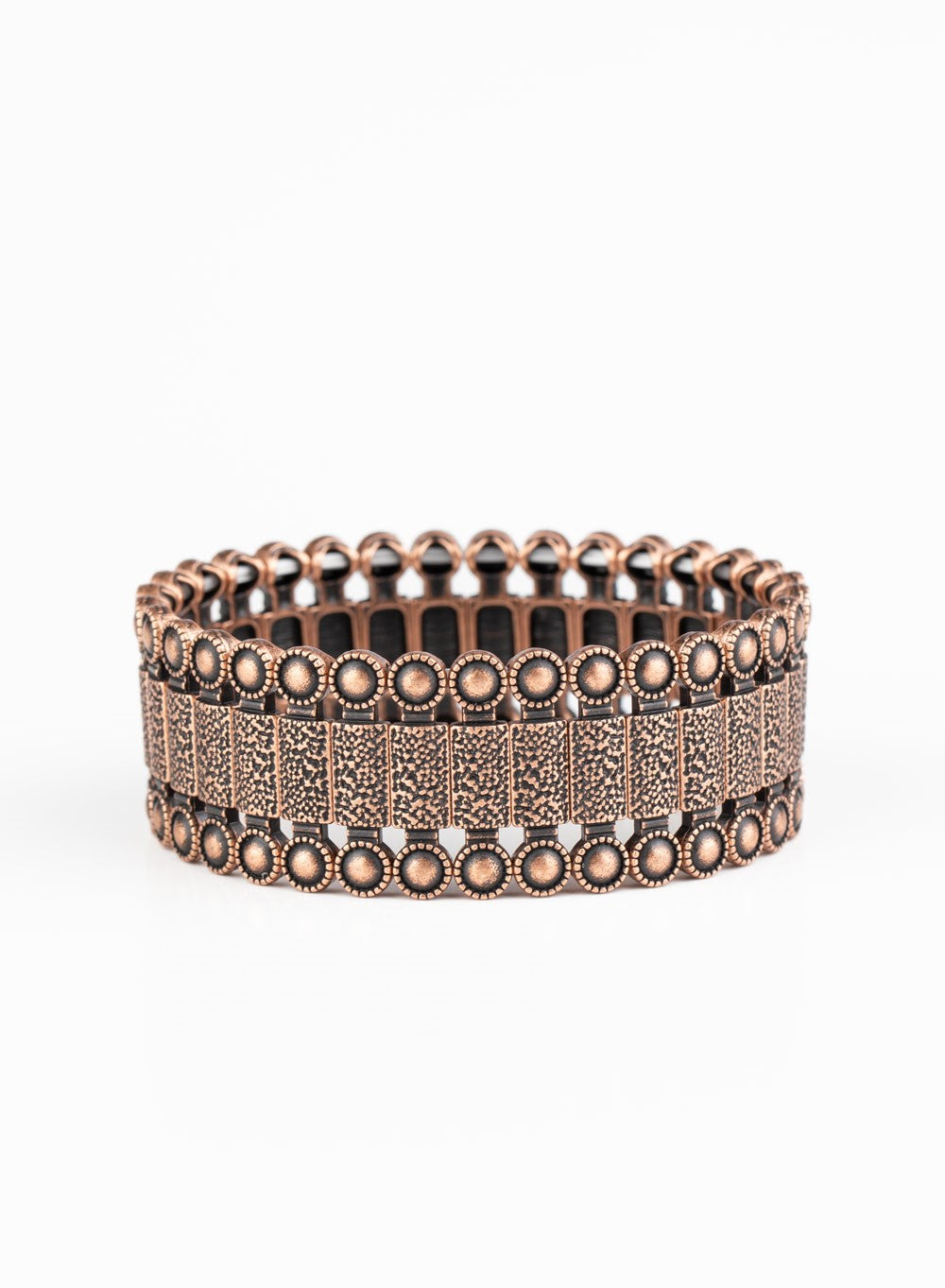 Rustic Rhythm Copper Stretch Bracelet