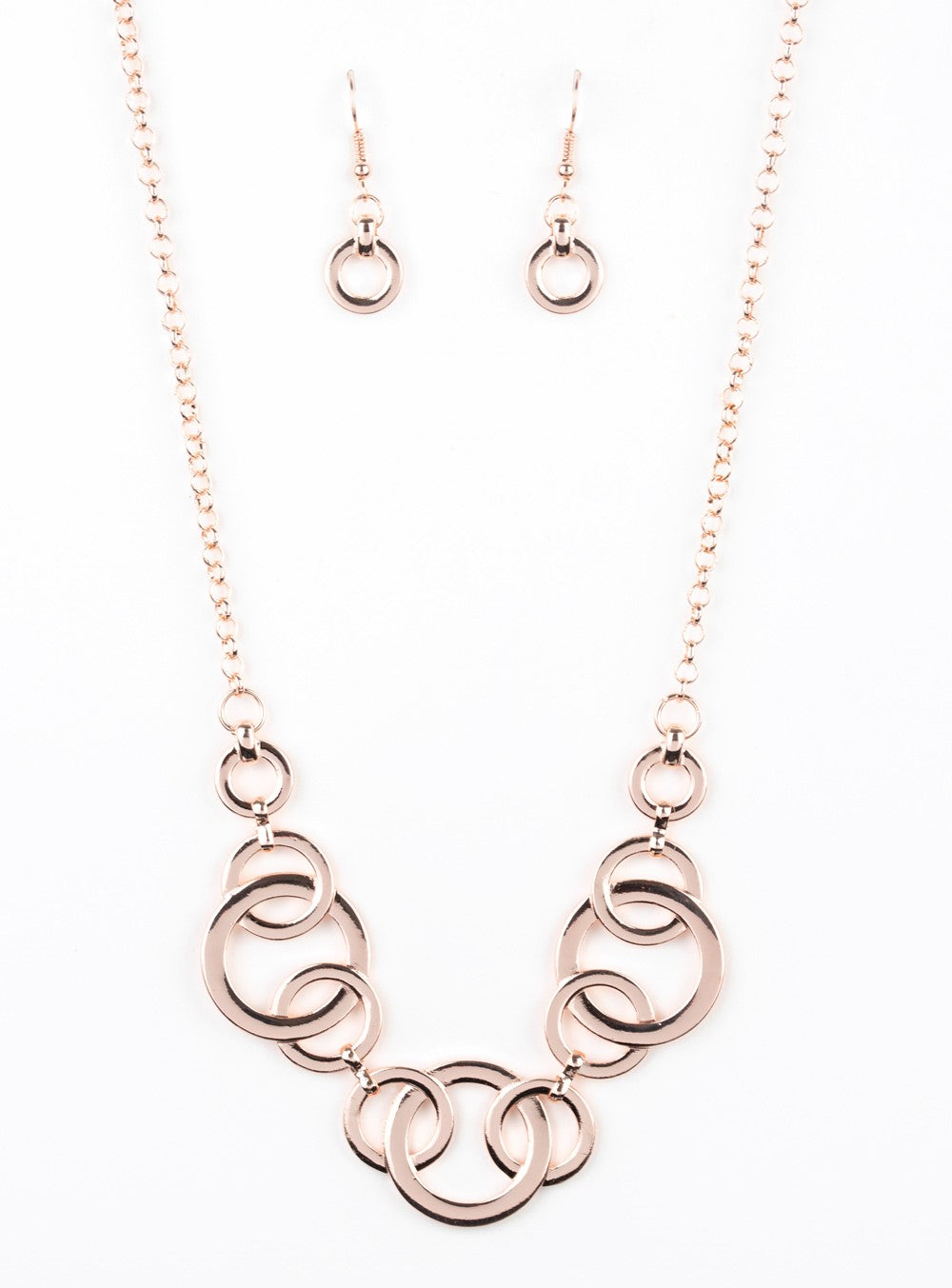 Going In Circles Rose Gold Necklaces