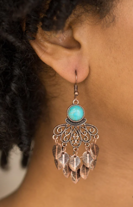 A Bit On The Wildside Copper Earrings