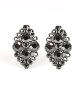 City Gardens Black Clip-On Earrings