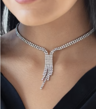 Double The Diva White Choker