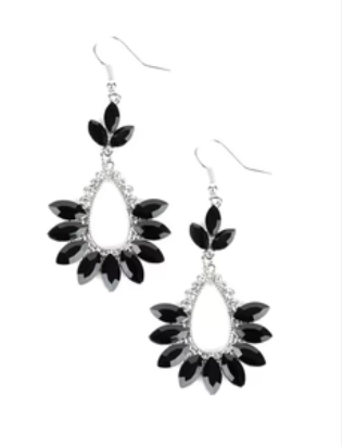 Extra Exquisite Black Earrings