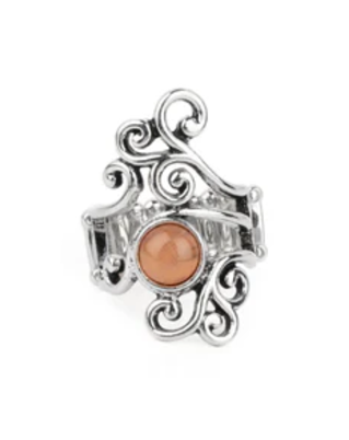 Glimmering Grapevine Orange Ring