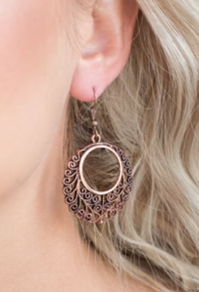 Grapevine Glamorous Copper Earrings