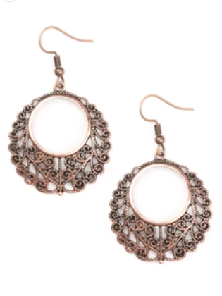 Grapevine Glamorous Copper Earrings