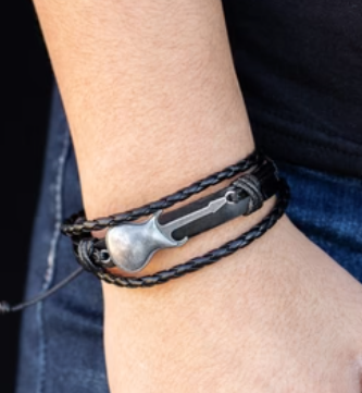 Lead Guitar Black Urban Bracelet