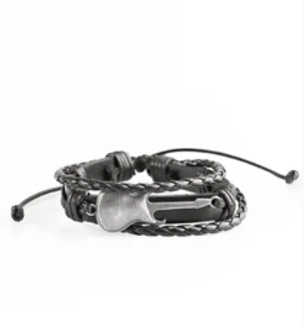 Lead Guitar Black Urban Bracelet