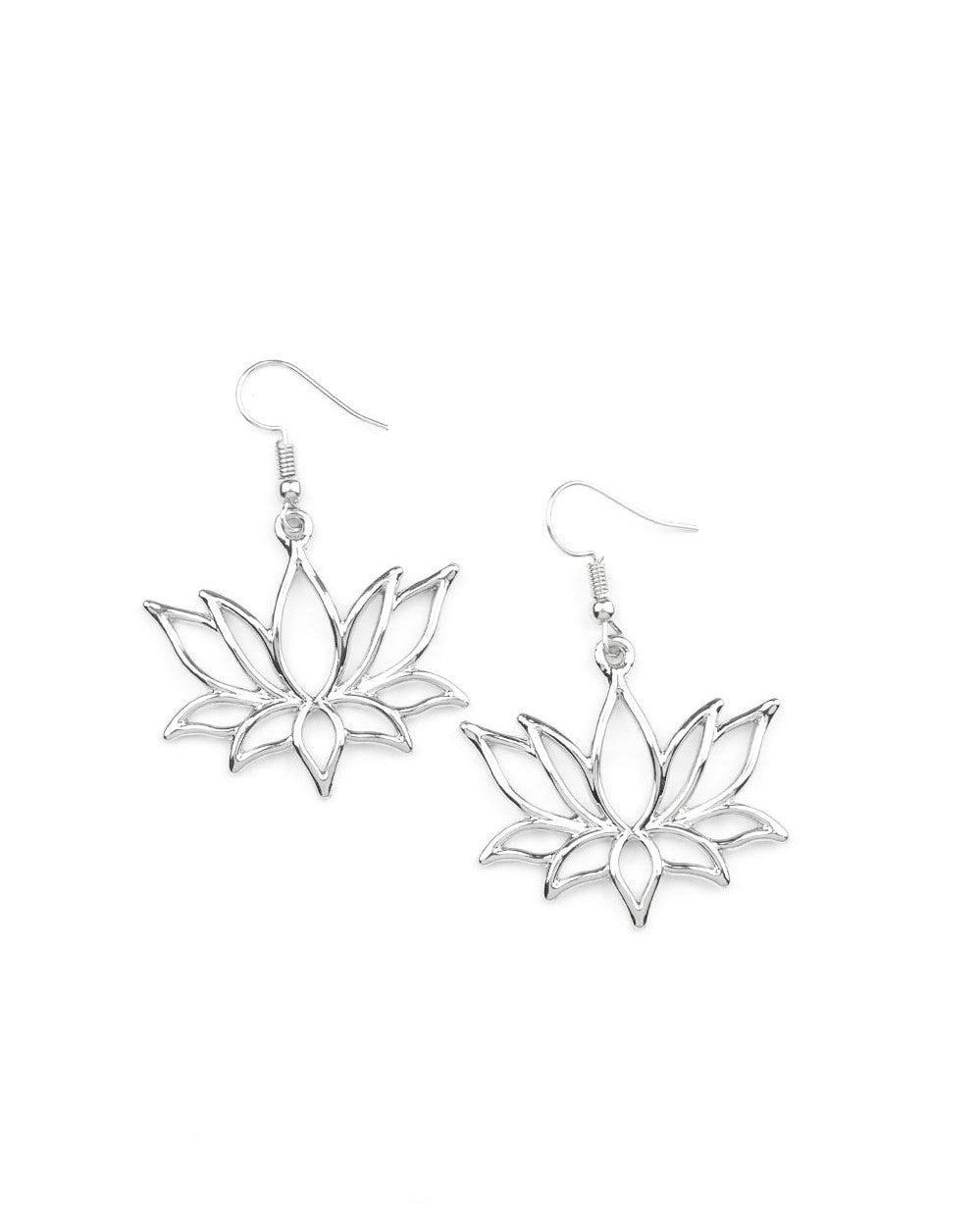 Lotus Pond Silver Earrings