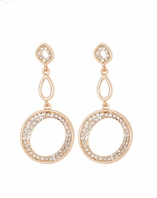 On The Glamour Scene Gold Post Earrings